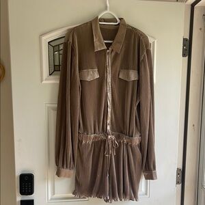 Taupe Shimmer Romper